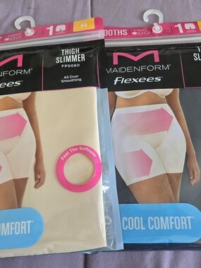 Maidenform Flexees Thigh Slimmer Shorts in Beige